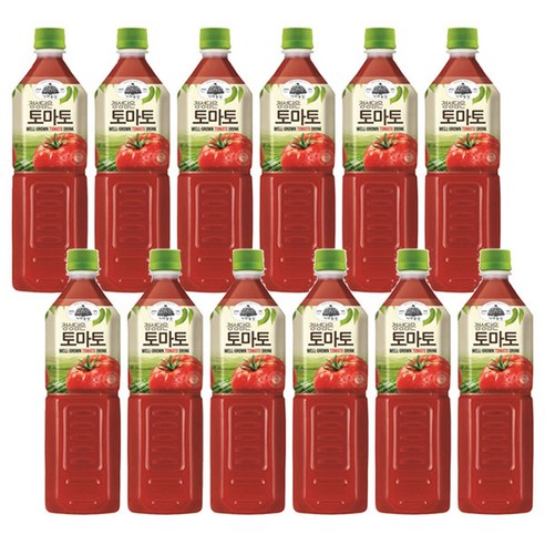 웅진 가야농장 토마토 주스, 1L, 12개