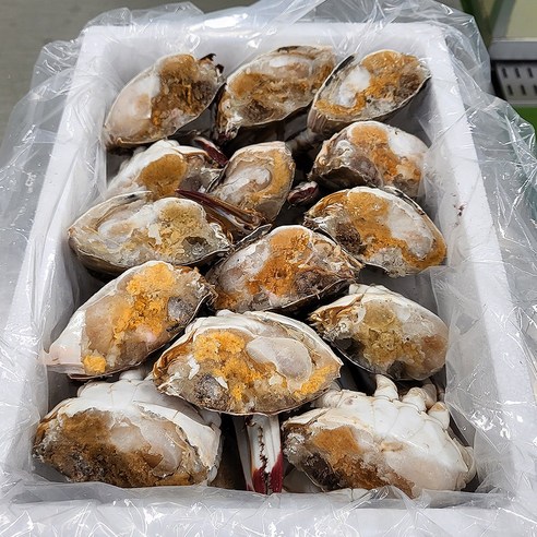일등농수산 국내산 서해안 급냉 알배기 암꽃게, 1개, 하프절단 4kg (24-40조각)