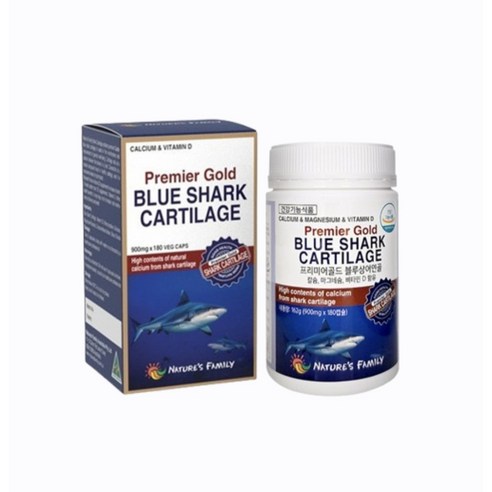네이처스패밀리 면세점 입점 호주산 청새리 상어연골 100% 900mg 180캡슐