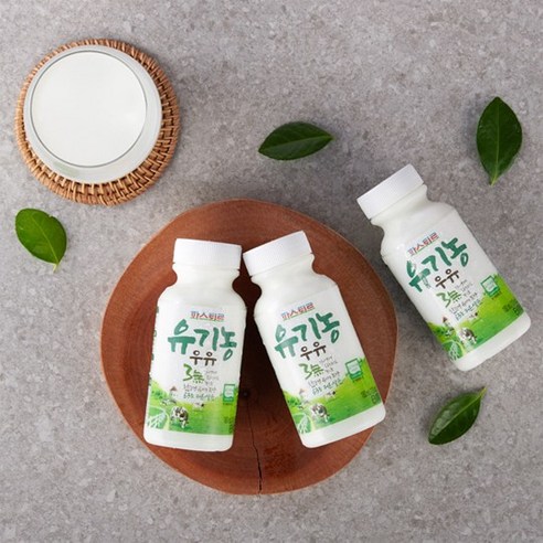 파스퇴르 유기농 우유 180ml, 180ml, 9개
