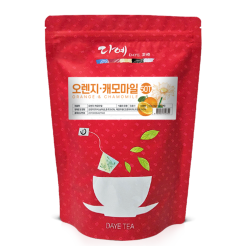 [본사직영] 다예 맛있는 오렌지 캐모마일차 생분해 삼각티백