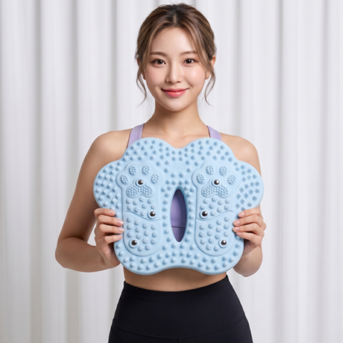 퓨어핏 에어 지압 스텝퍼 가정용 무소음 홈트, 스카이 블루