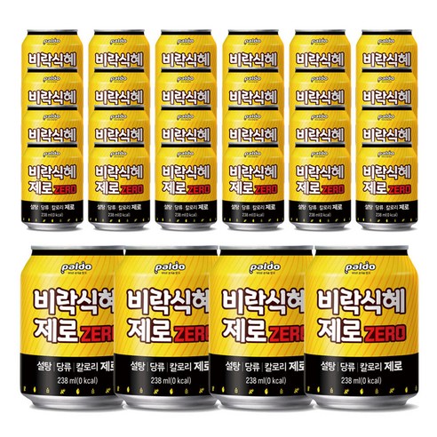 팔도 비락식혜 제로, 238ml, 28개