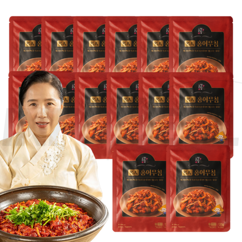 [TV홈쇼핑정품 인포벨]군산 명물 군산집 조선옥 명인 홍어 무침 손질 뼈제거 남도 미나리 양념 무침 반찬