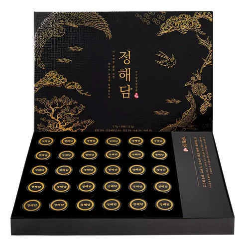정해담 산삼 발효 침향환 30p 선물 답례품 가정의 달 건강차 티백 돌잔치