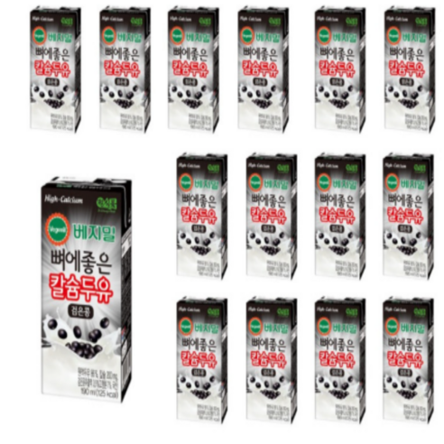 베지밀 뼈에좋은 칼슘 두유 검은콩 190ml 64팩, 190ml, 64개