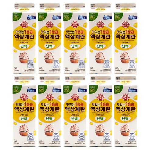 무료배송 오뚜기 맛있는 1등급 액상계란 난백 계란흰자 액상 계란 난백액 1K * 10개 묶음