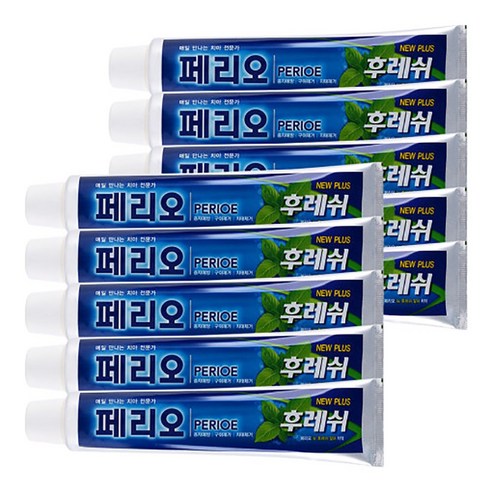 페리오 뉴 후레쉬 플러스치약, 150g, 10개