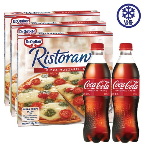 (냉동) 리스토란테 모짜렐라 피자 (355g) + 코카콜라(오리지널) 600ml