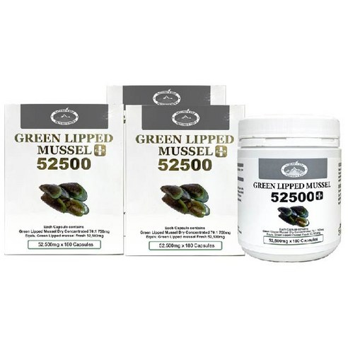 호주직송 네이쳐스탑 초록홍합 52500mg, 3개, 180정