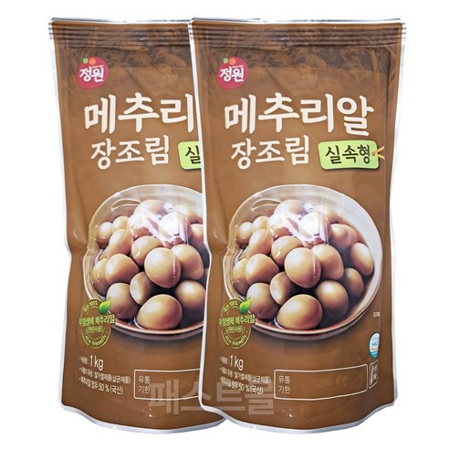 정원 메추리알 장조림 실속형, 1kg, 2개