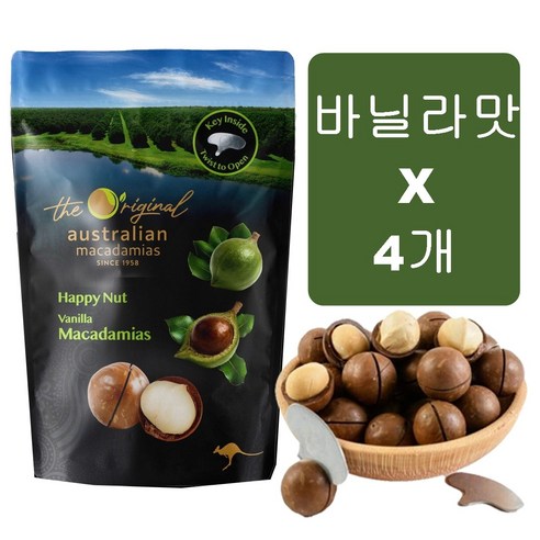 (3+1) 호주 마카다미아 바닐라 225g 4개 900g 통마카다미아, 225g, 4개