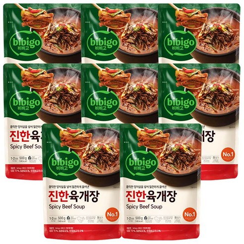 비비고 진한육개장 500g, 500g, 8개