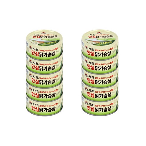 사조 안심 닭가슴살 오리지널, 135g, 10개