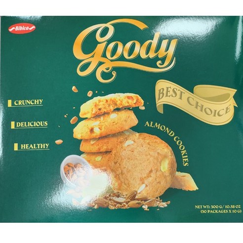 구디 아몬드 쿠키 300g 과자 간식 디저트 GOODY