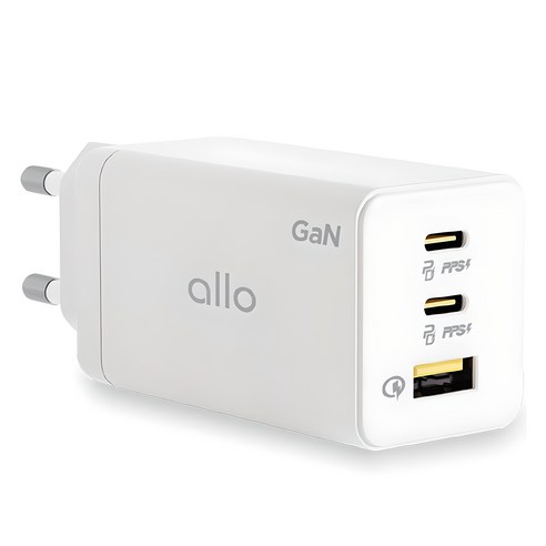 알로코리아 라이트 GaN 65W PD PPS QC 4.0 플러스 멀티 3포트 초고속 충전기