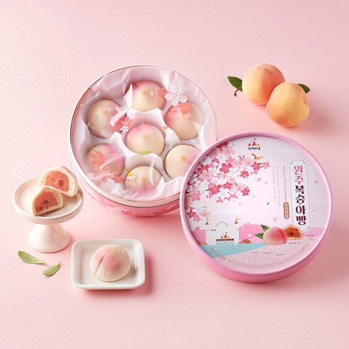 원주 복숭아빵 (선물용) 화과자 디저트빵 선물세트, 210g, 1세트