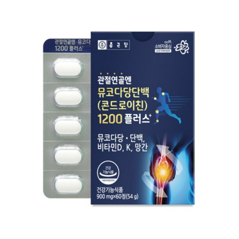 종근당 관절연골 뮤코다당단백콘드로이친1200, 60개, 1개