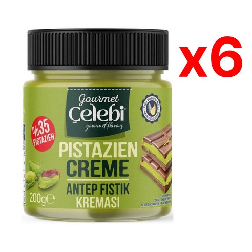 [단독판매] 맛보장 첼레비 피스타치오 스프레드 잼 35%, 200g, 6개