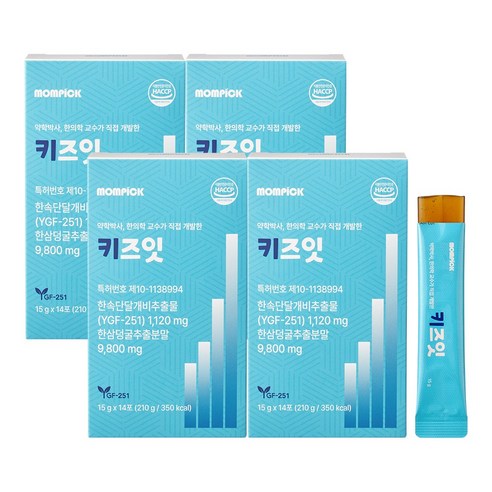 맘픽 키즈잇 한삼덩굴 환삼덩굴 추출분말 율초 식약청 HACCP 인증 젤리 스틱