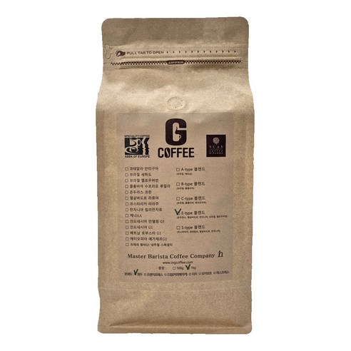 지커피 E타입 블랜드 갓볶은 원두커피, 1kg, 1개, 더치(중간~굵음)