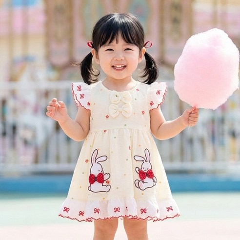 몽실이 리본프릴 토끼원피스