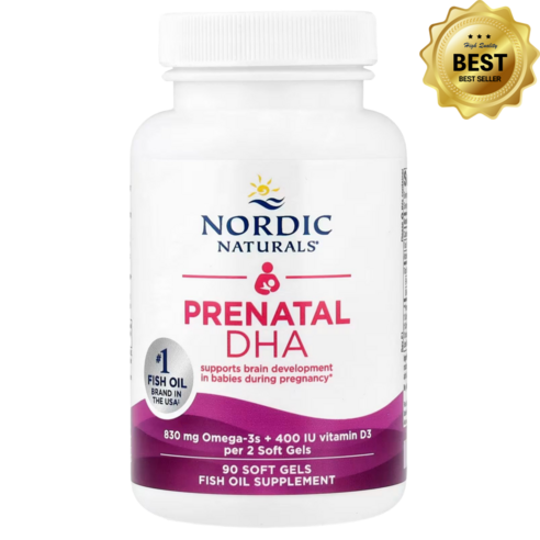 노르딕내츄럴스 프리네이탈 DHA 830mg 오메가-3 + 400IU D3 500mg 소프트젤