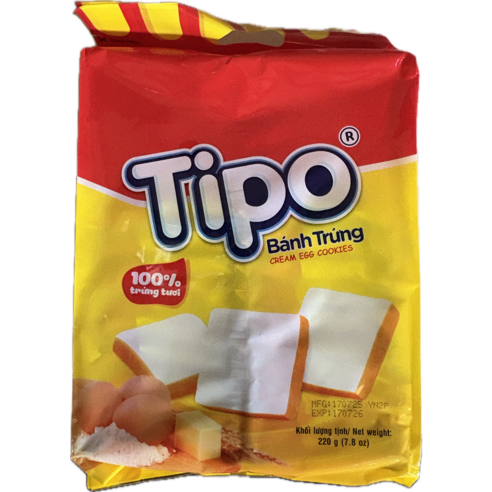 Vmart 베트남 티포 크림 계란 과자 Tipo Banh Trung