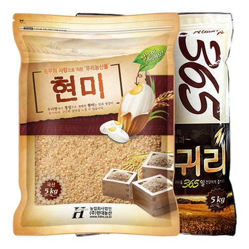 현대농산 현미+귀리 10kg, 1세트