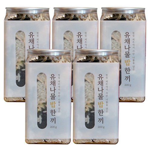 제주산 유채의 풍미와 영양 가득, 식이섬유 풍부한 즉석밥, 캠핑 여행용 밥한끼 잇더밀 유채나물 밥 한끼 (2인기준), 5개, 200g