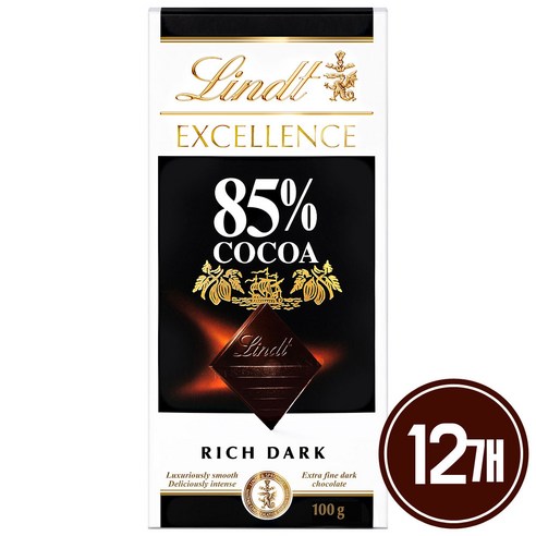린트 엑설런스 85% 코코아 다크 초콜릿, 100g, 12개