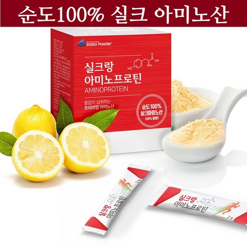실크파우더 누에 가루 실크 펩타이드 아미노산 분말 파우더 스틱 실크랑 아미노프로틴 2g x 30포 , 1박스