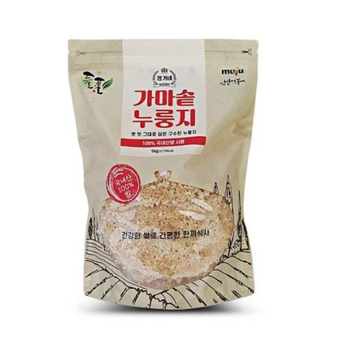 [안성들풀] 정가네 가마솥 수제 누룽지 100% 국내산 쌀 고소한 무첨가 전통 누룽지