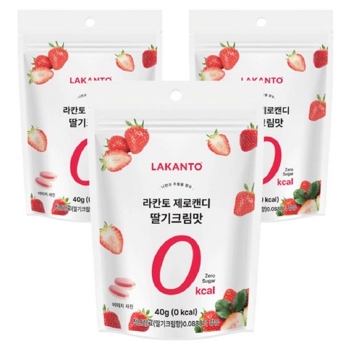 라칸토 제로캔디 나한과 무설탕 딸기크림맛 40g