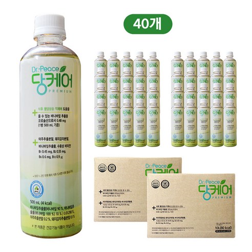 닥터피스 당케어 저당 혈당관리 음료 바나바잎 여주 돼지감자 500ml, 500ml, 40개