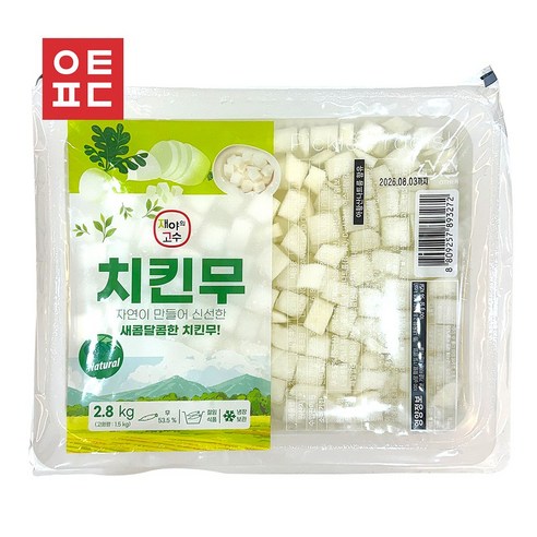 치킨 무 단무지 2.8kg 깍둑 깍두기 가정용 업소용 절임무 반찬, 1개, 2.8kg