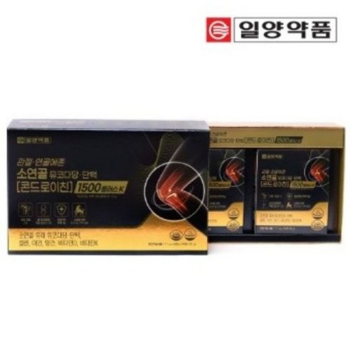 일양약품 관절 연골에존 소연골 뮤코다당 단백 콘드로이친 1500플러스K (소연골유래 뮤코다당 단백, 설렌,망간,비타민D,비타민K)