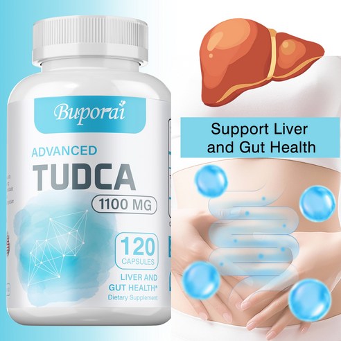 TUDCA 간 보충제 1100mg, 초강력 담즙산 TUDCA 보충제, 간 정화, 해독 및 복구를 위한 간 지원