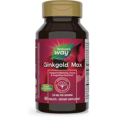 네이쳐스웨이 징코 골드맥스 은행잎추출물 120mg 60정, 60정, 1개