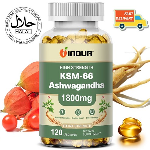 KSM-66 아슈와간다 1800mg 고함량 스트레스 케어 수면 영양제