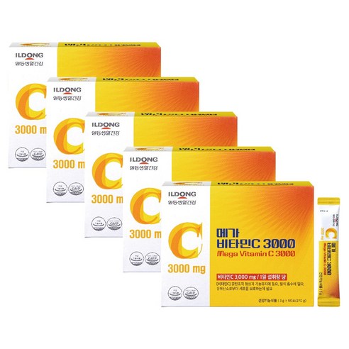 ILDONG 일동생활건강 메가 비타민C 3000mg, 고함량 순수 비타민C 3000