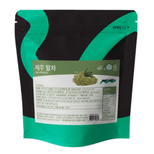 민트라벨 제주 말차 파우더 분말 가루 500g