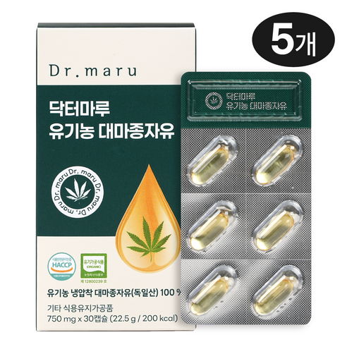 닥터마루 대마종자유, 30정, 5개