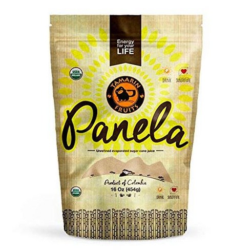 파넬라 - 비정제 증발 사탕수수 설탕, 1파운드 (2봉지) Panela - Unrefined Evaporated Sugar Cane, 1 pound (2 bags)