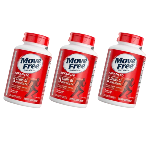 쉬프 무브프리 move free 200정 미국 글루코사민 어드밴스드 코티드 타블렛, 200정, 3개