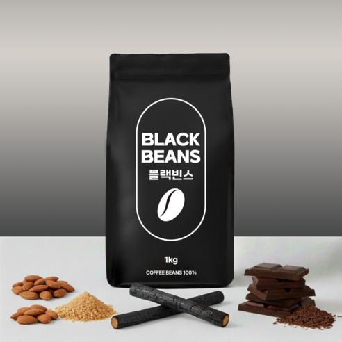 블랙빈스 원두커피 다크 초코 블렌드 1kg 홀빈, 1kg, 에스프레소(고움), 1개