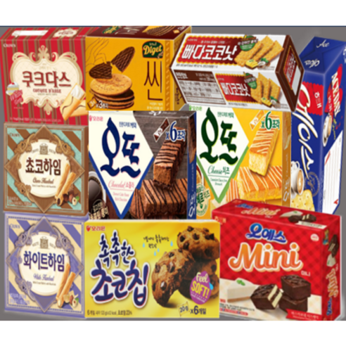 맛있는과자 간식선물세트 10P 사무실 워크샵 탕비실 필수 구비 과자종류 누구나좋아하는 인기과자 ALOHA