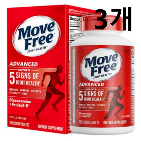 쉬프 무브프리 어드밴스드 조인트 헬스 글루코사민 + 콘드로이틴 + 프루트X-B 타블렛