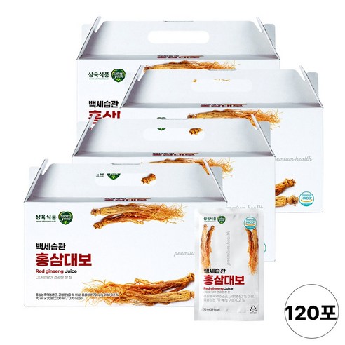 삼육 백세습관 홍삼대보, 4박스, 2.1L