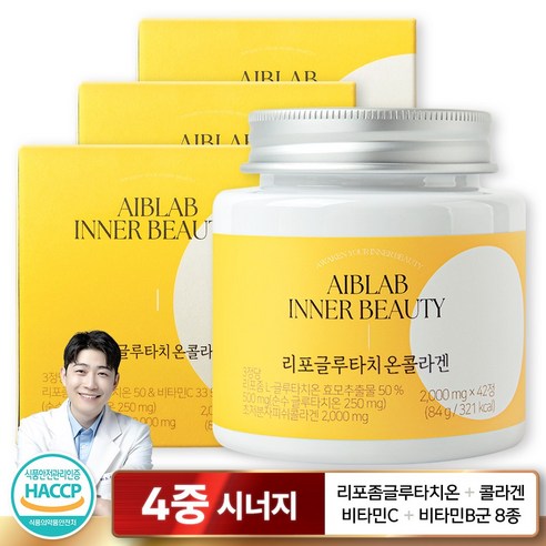 에이브랩 리포글루타치온 콜라겐, 3개, 42정